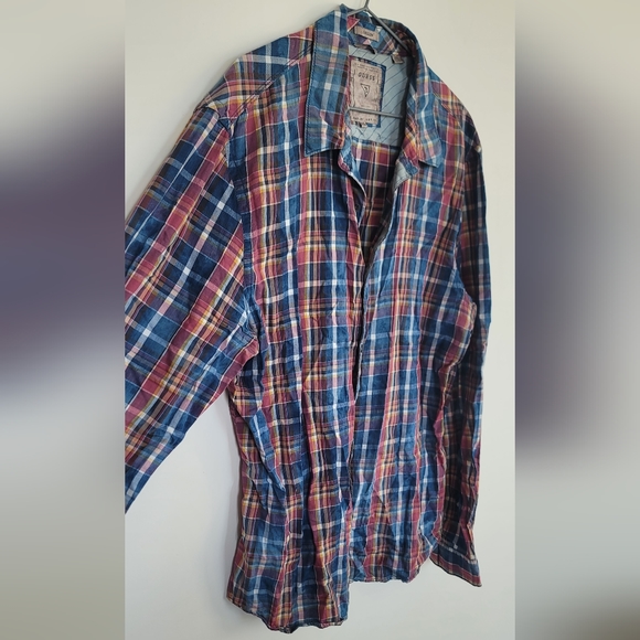 GUESS Men's Dillon Slim Fit Button Down Shirt - Picture 3 of 9